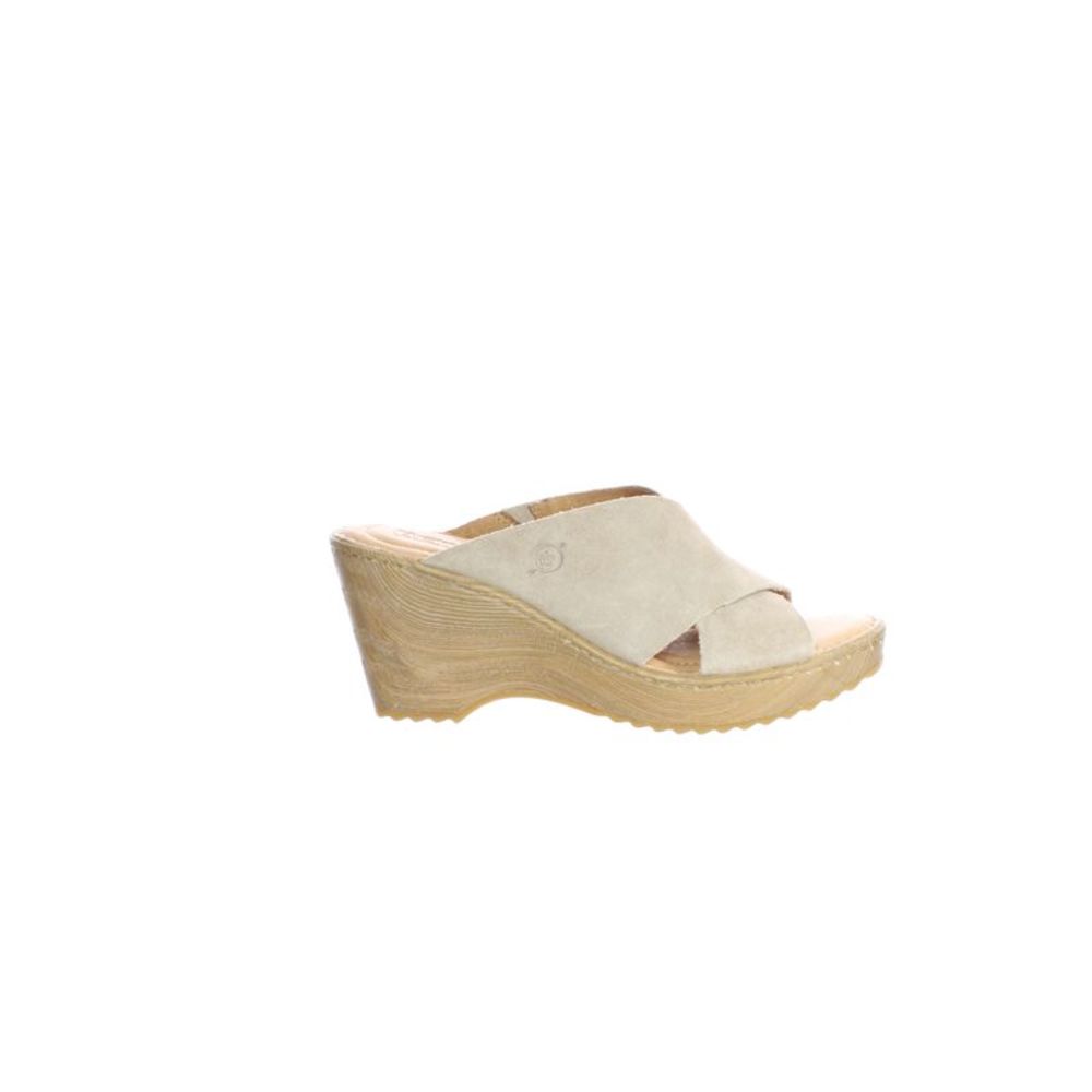 Born Womens Nora Khaki Heels Size 6 Medium (B, M)